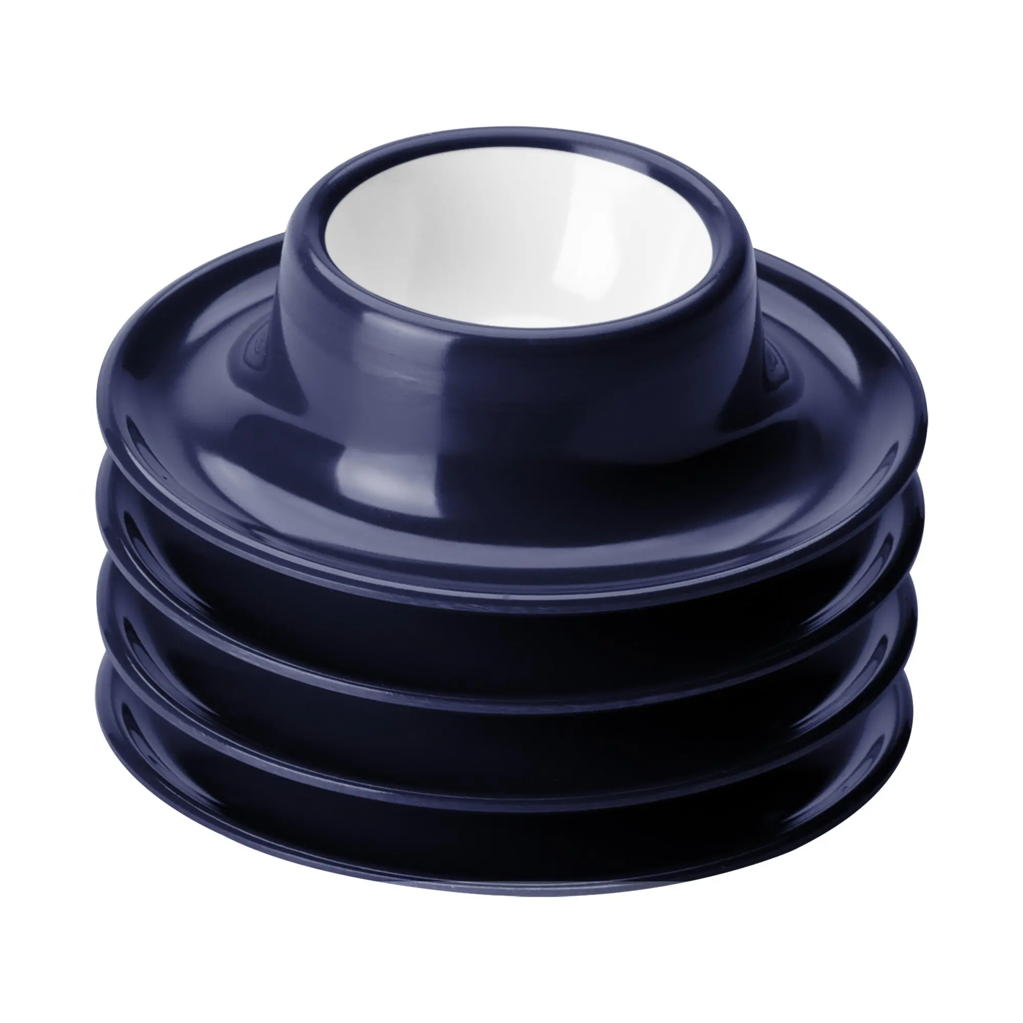 Eierbecher Solid Line, blau, 4er-Set