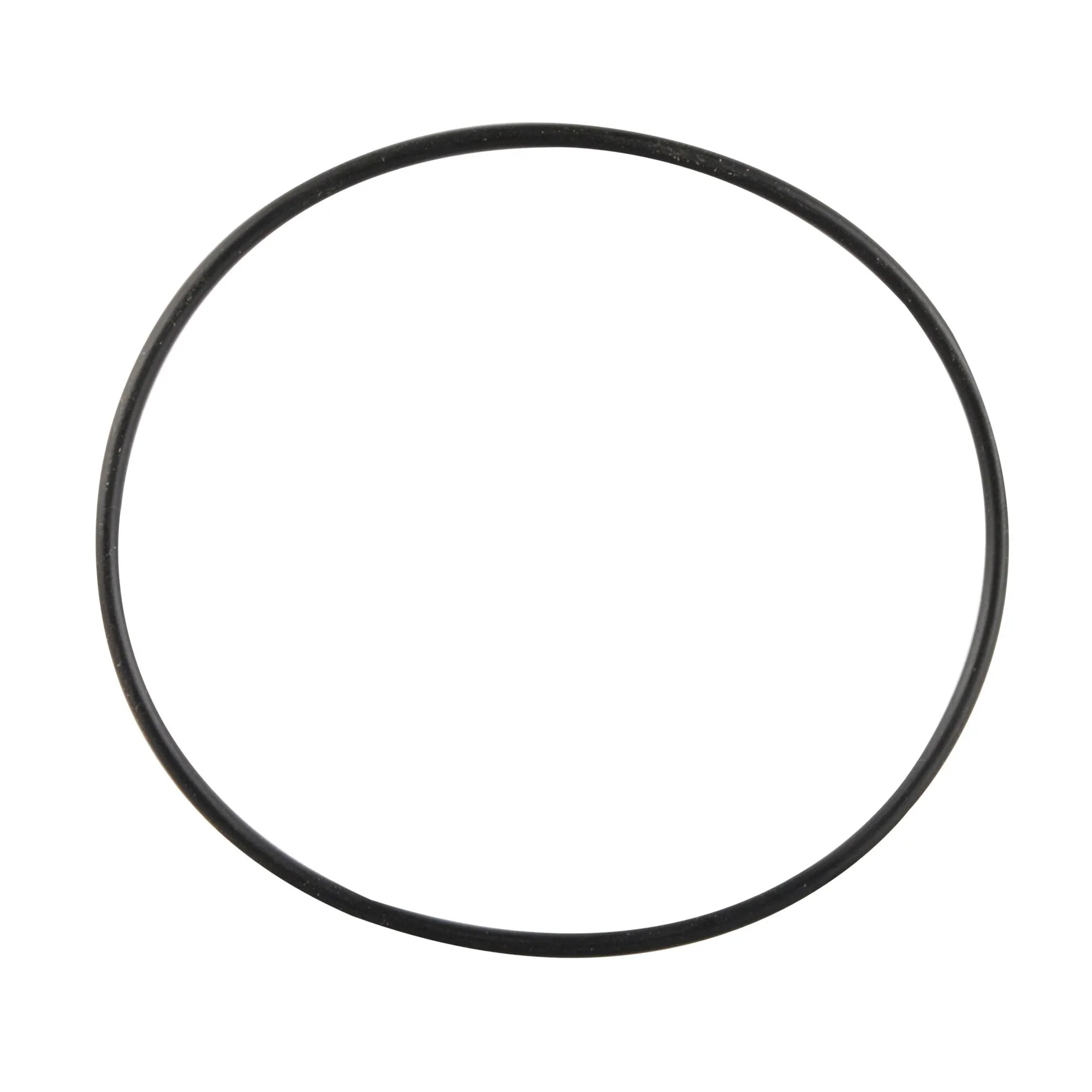 Schwarzer O-Ring 65 x 2 mm als einzelner runder Dichtungsring auf weißem Hintergrund
