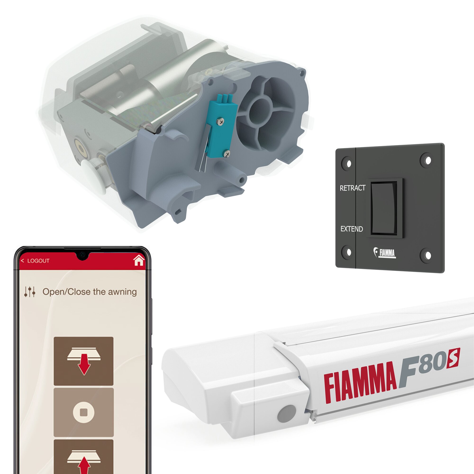 Fiamma Motor Kit Advanced F80s, polarweiß
