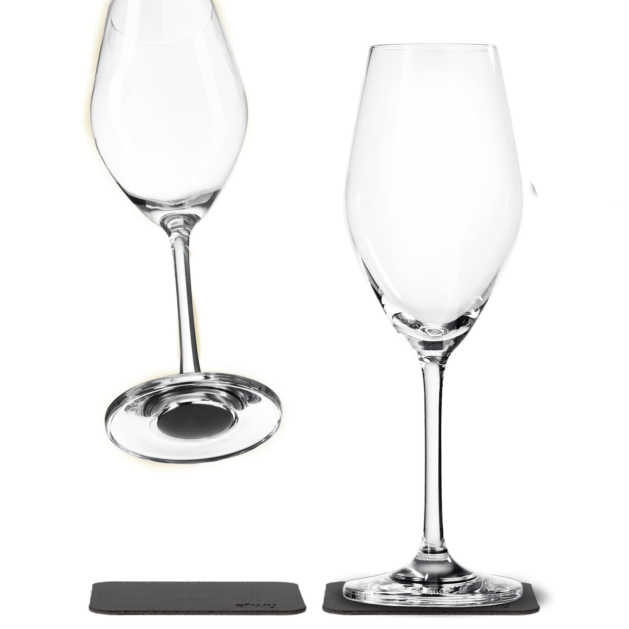 Magnetic Crystal Glasses, Champagne Glass