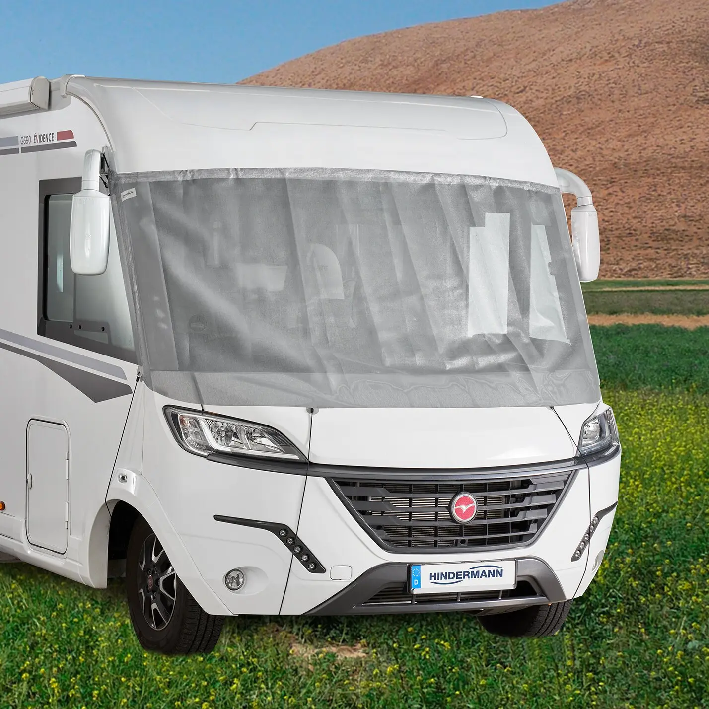 Sun Protection Cover Screen for Integrated Motorhomes, 247 cm