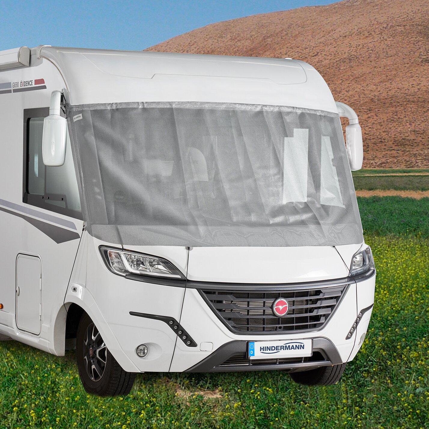 Sun Protection Cover Screen for Integrated Motorhomes, 247 cm