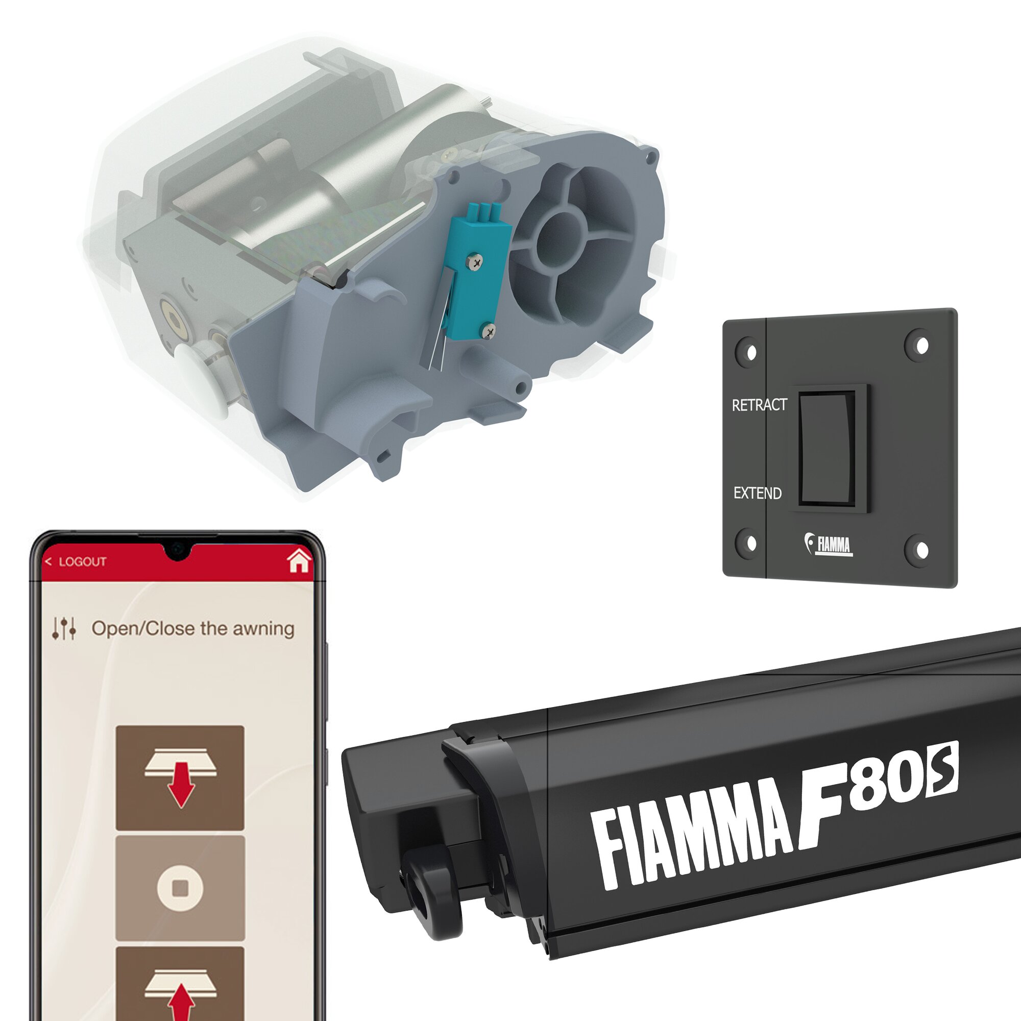 Fiamma Motor Kit Advanced F80s, schwarz