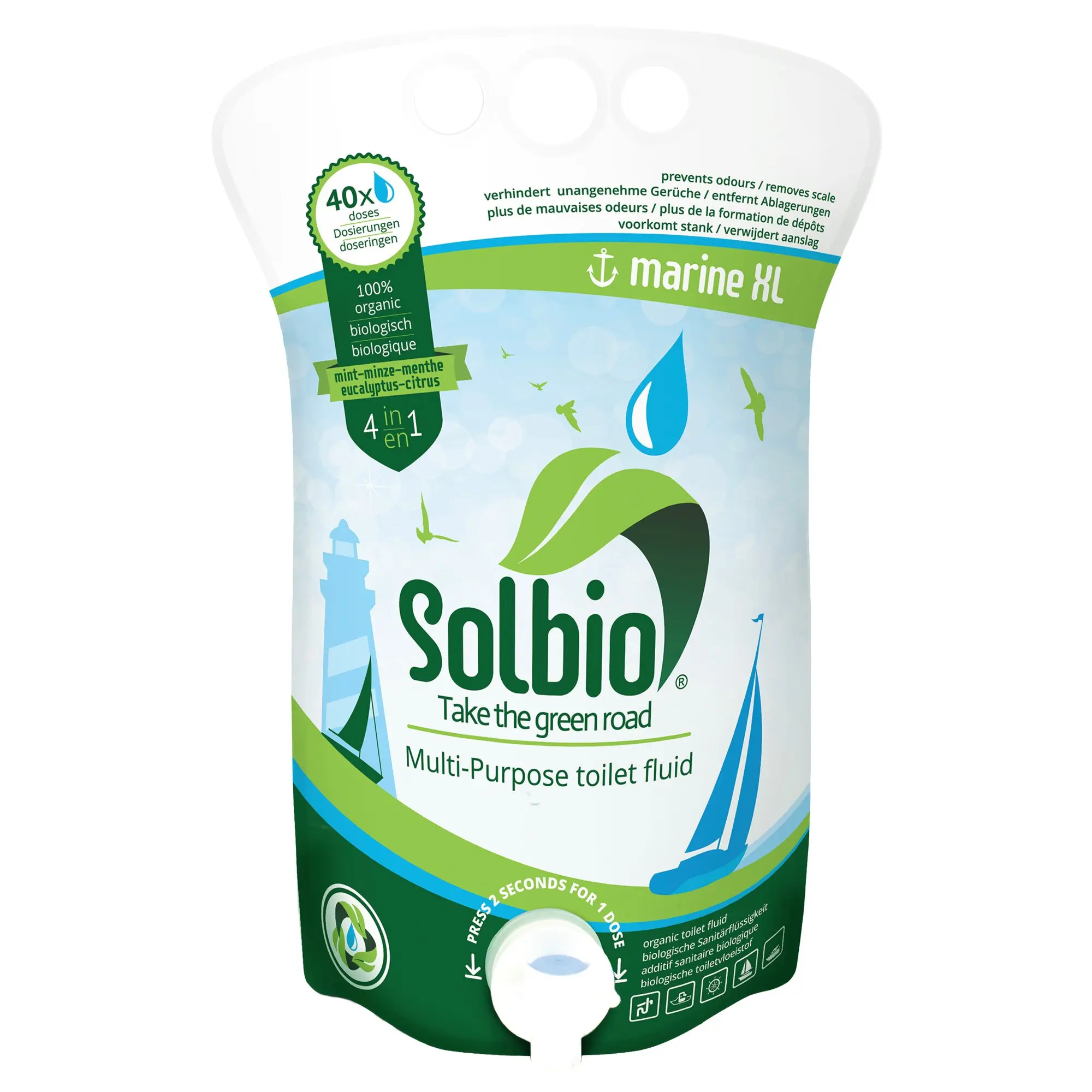 Toilet Additive 4 in 1 Marine, 1.6 l