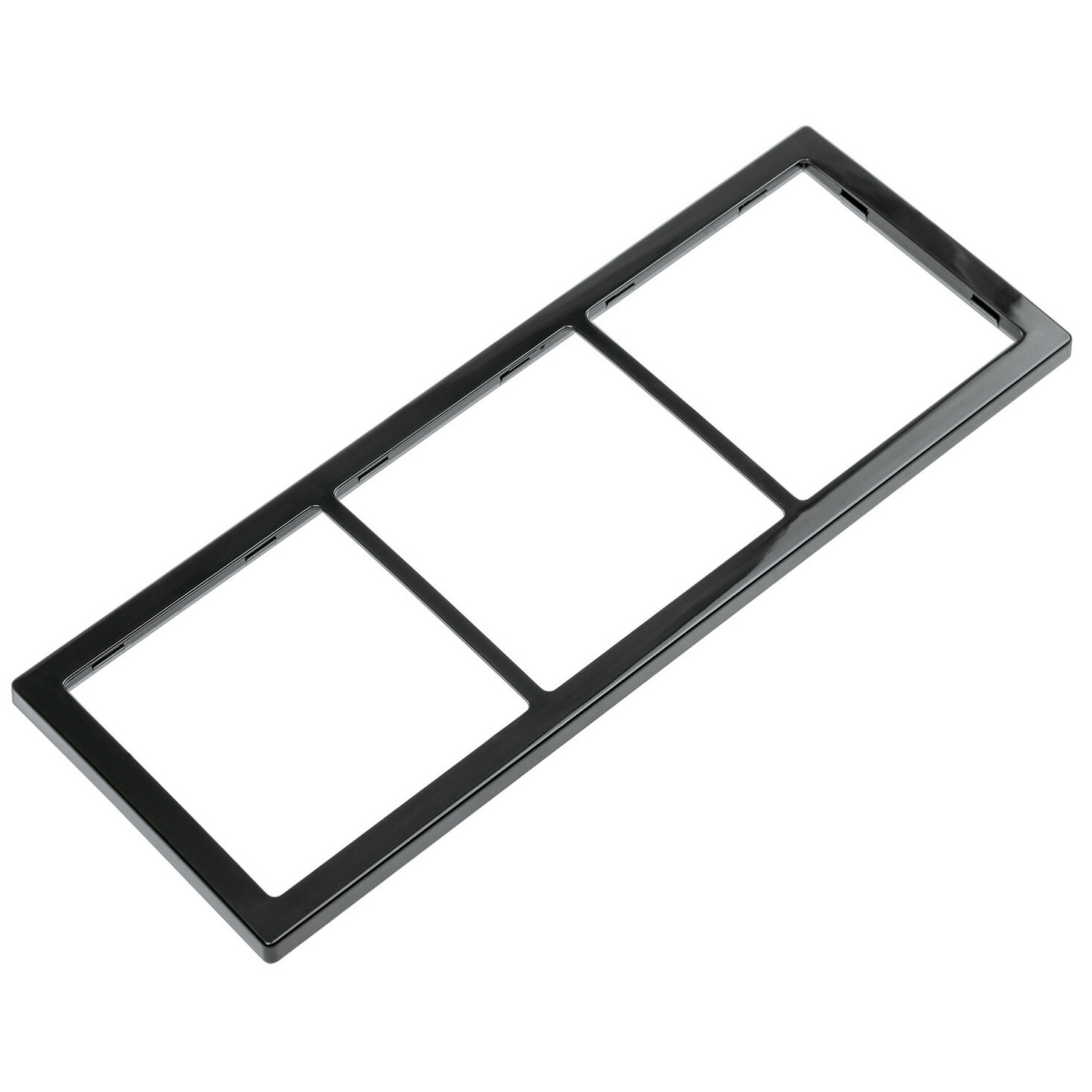 Cover Frame high-gloss black, 3-fold, self-service