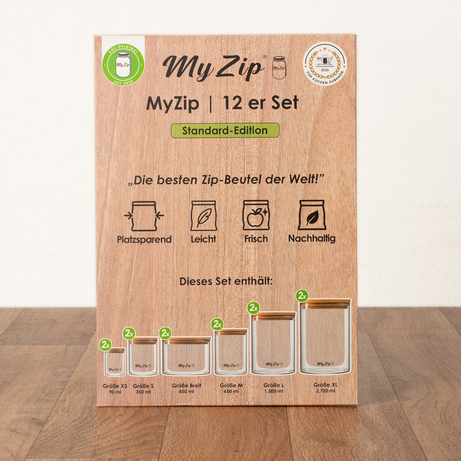 MyZip Aufbewahrungsbeutel Standard, 12-tlg. Set