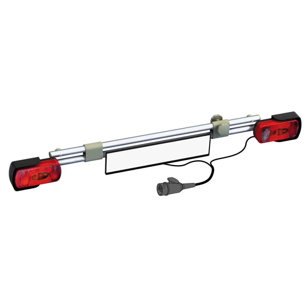 Beleuchtungsleiste für EuroCarry Fahrradträger, silber