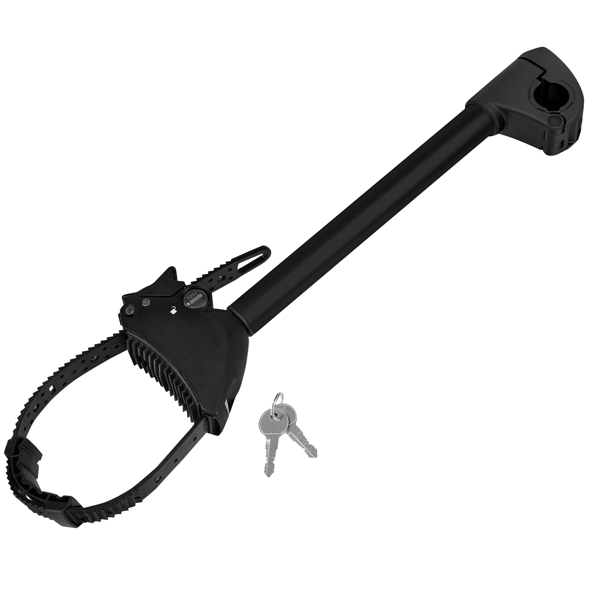EUFAB Strap-Rahmenhalter, lang, abnehmbar, schwarz