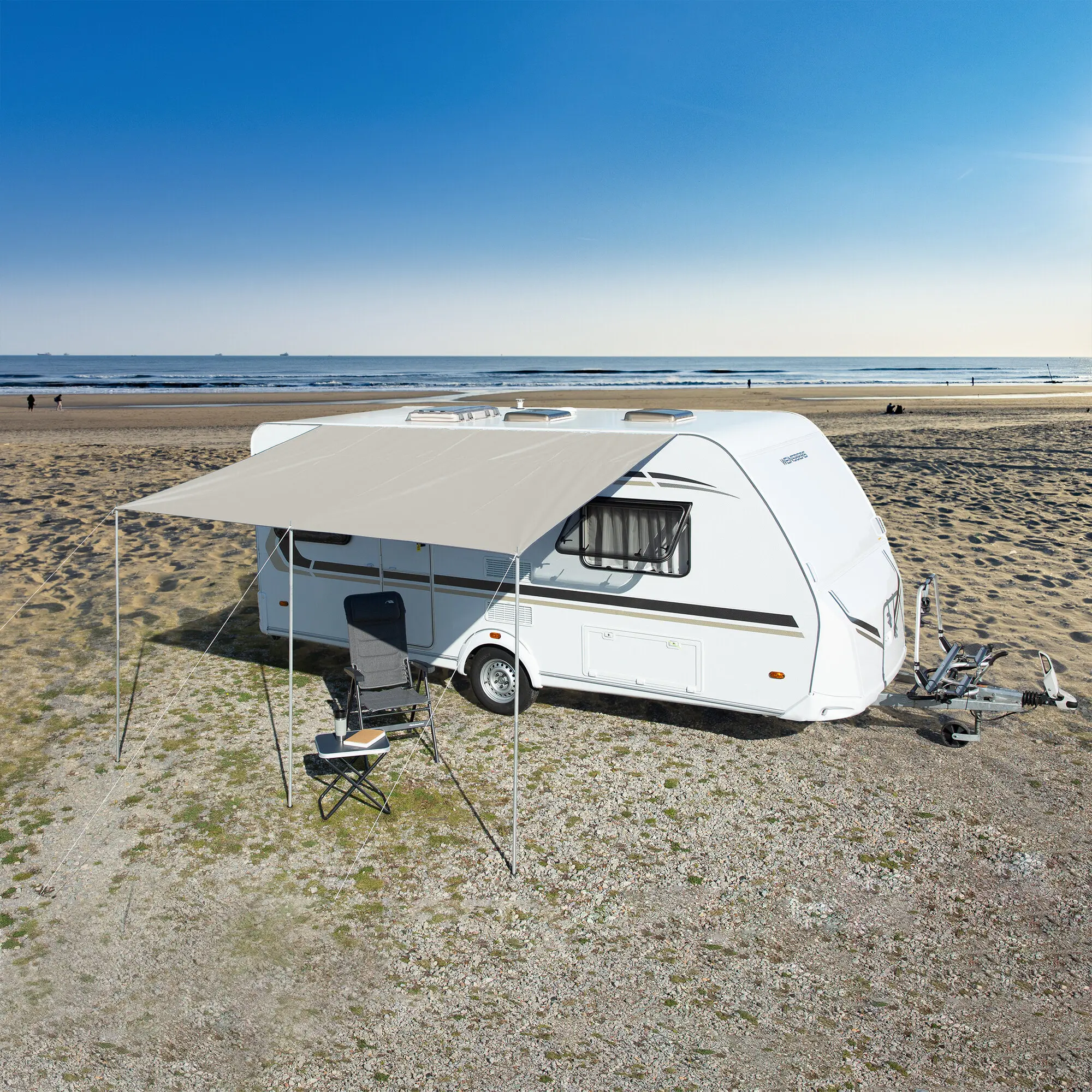 Sonnendach Playa, grau, 200 cm