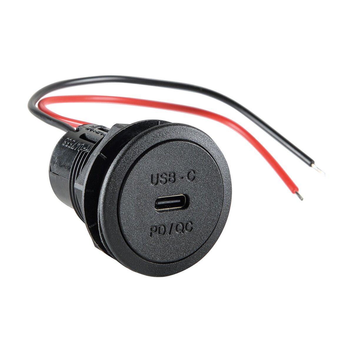 Pro Car Einbausteckdose USB-C 12 – 24 V DC mit integriertem Spannungswandler, USB-C
