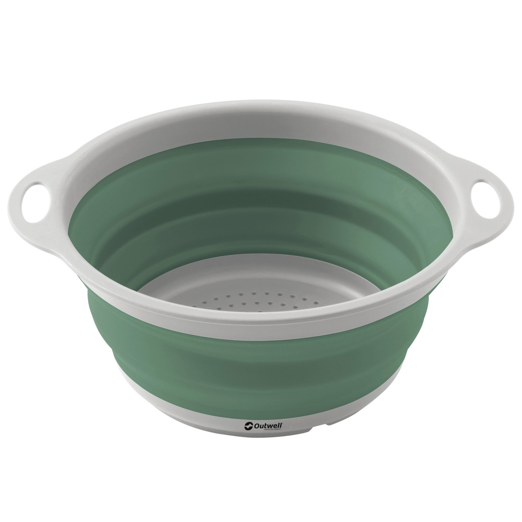 Folding Bowl and Sieve Set, dark green