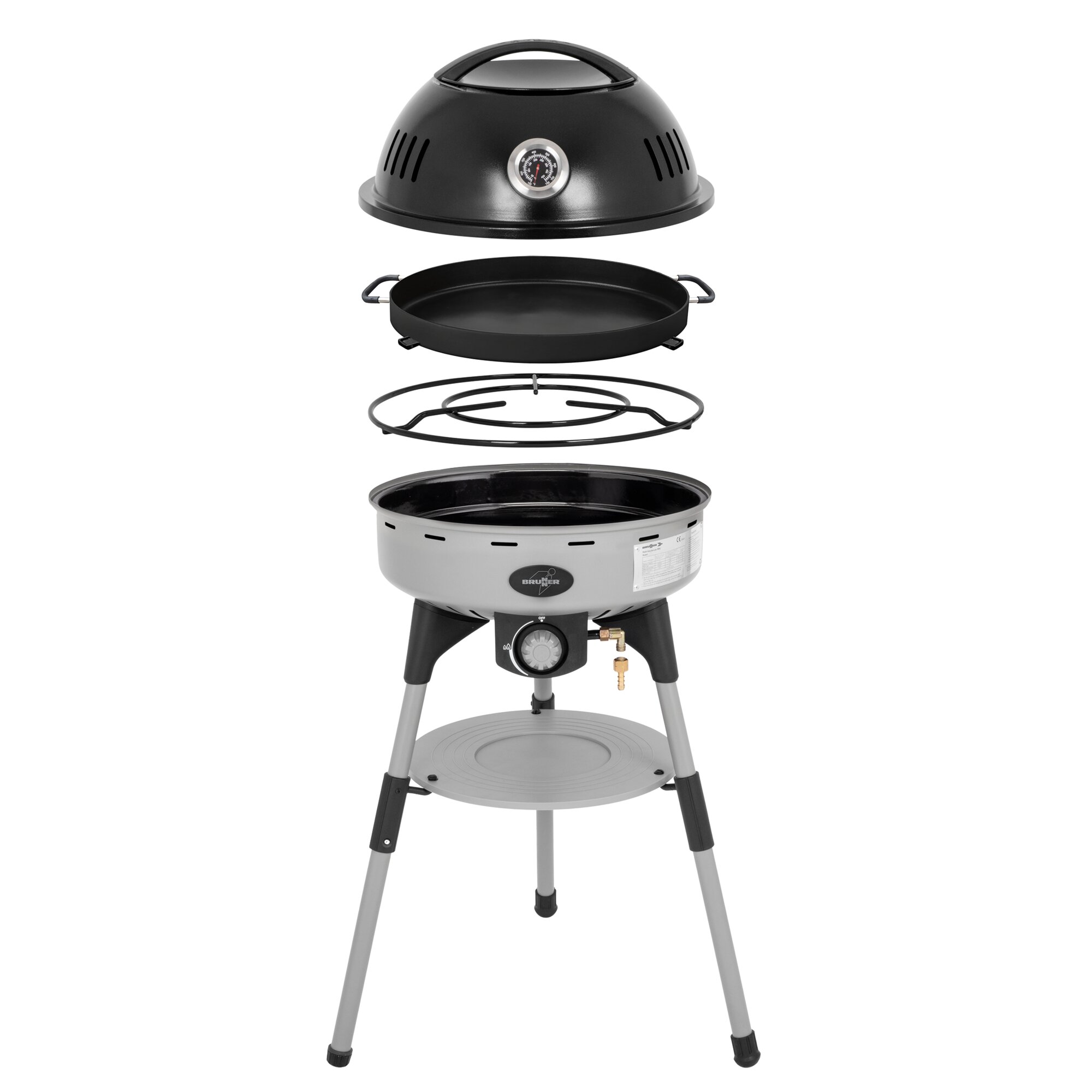 Gasgrill BBQruiser HT Roundpan, 50 mbar