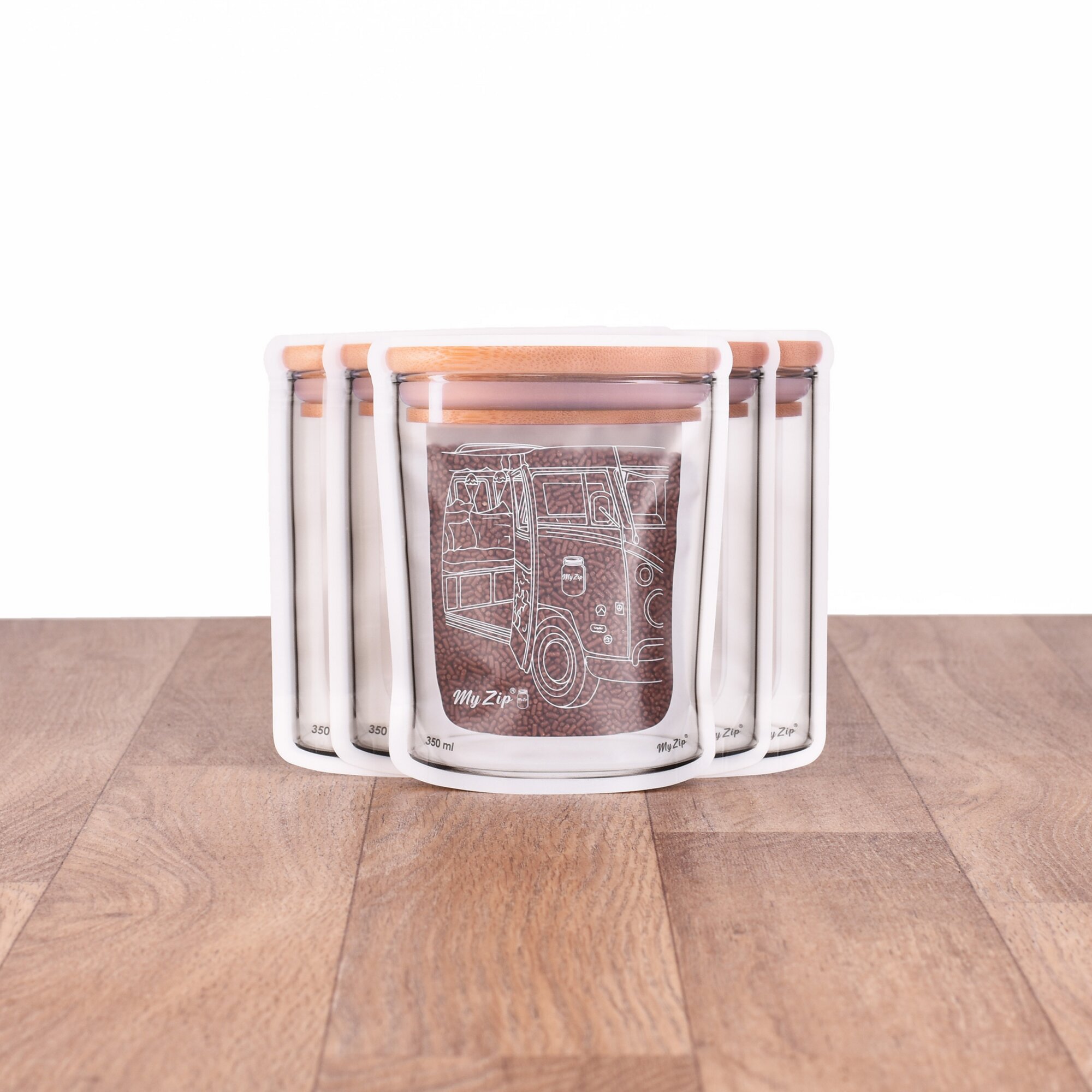 Aufbewahrungsbeutel Camping, 5-tlg. Set, Gr. S – 350 ml