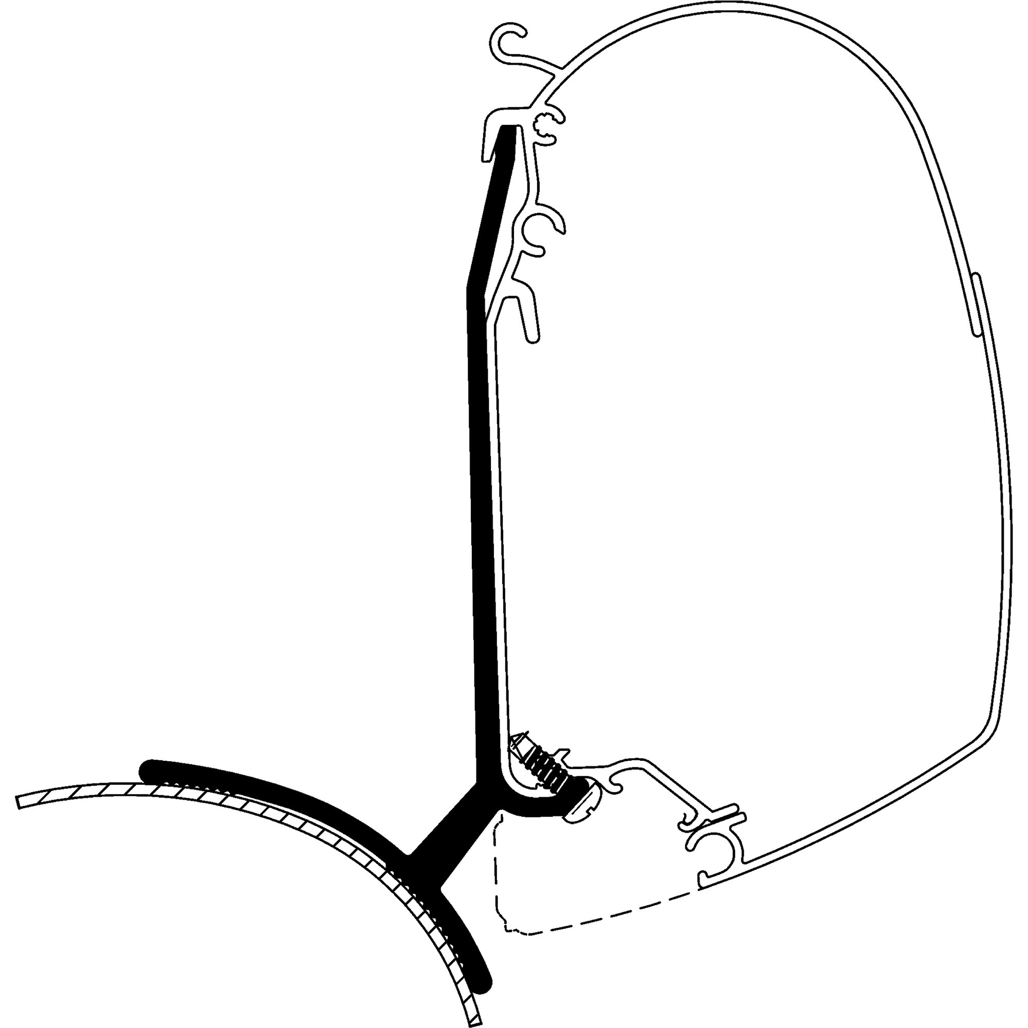 Thule Adapter für Renault Trafic und Opel Vivaro zu Thule 4200 und Serie 5