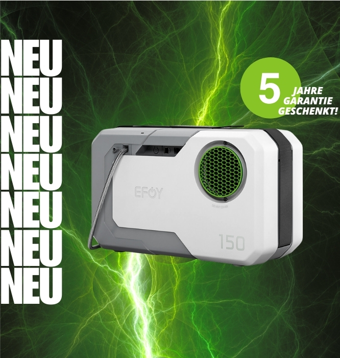 5 Jahre Herstellergarantie auf EFOY Brennstoffzellen