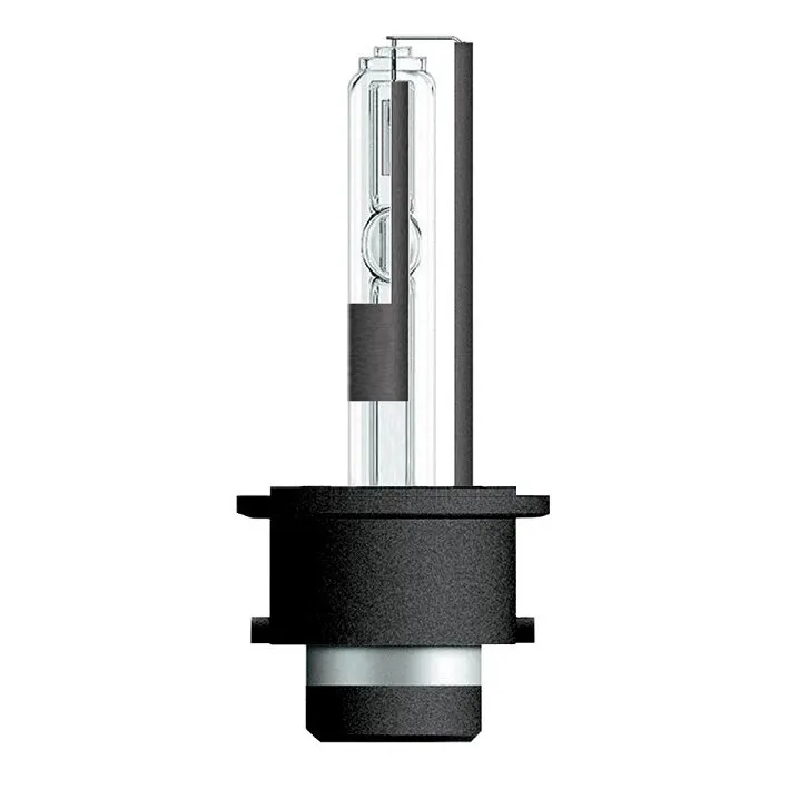 Xenon-Glühlampe P32d-3 mit transparentem Glasrohr, sichtbarem Brenner und schwarzem Sockel