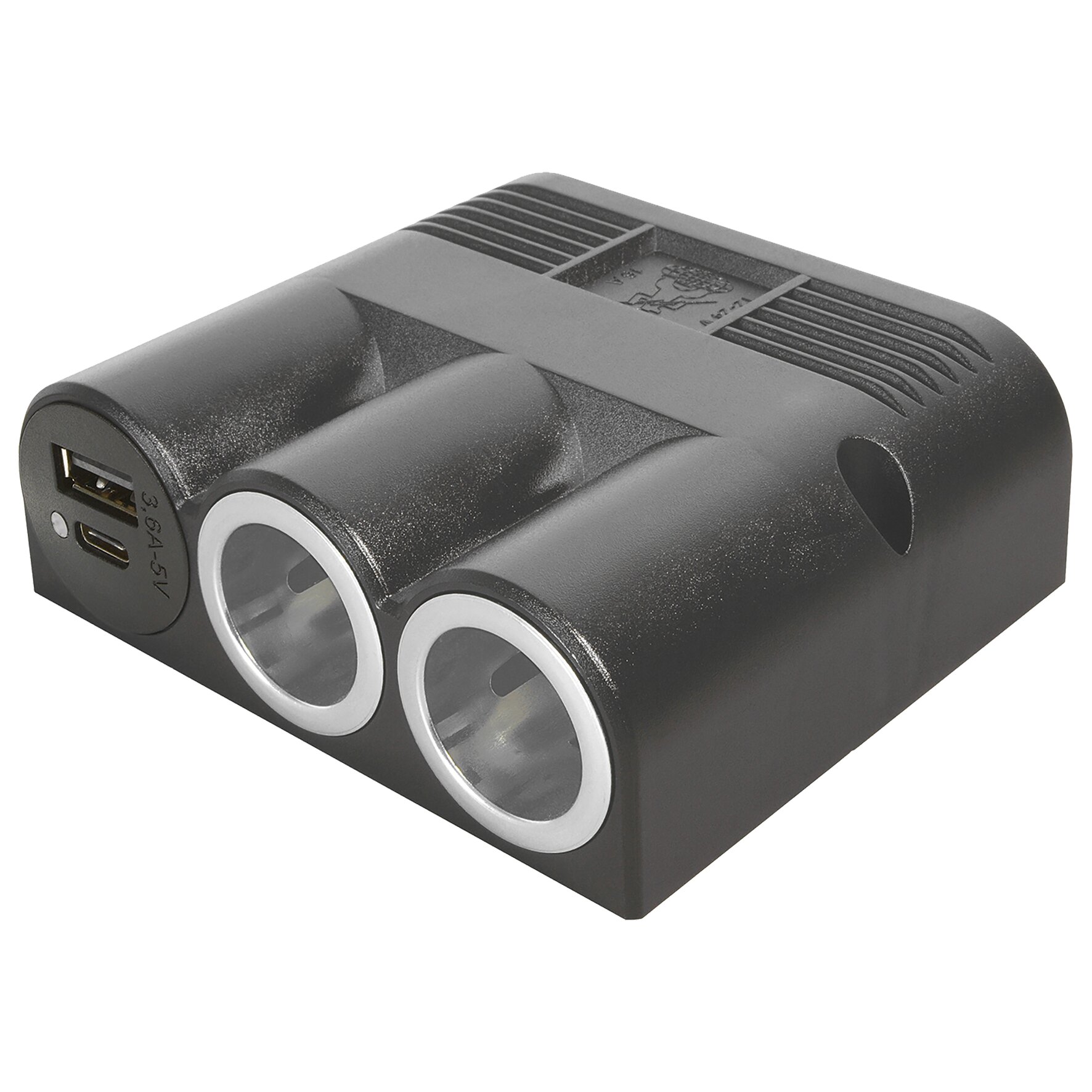 Pro Car Aufbau-Dreifachsteckdose, 2 Power - USB-A - USB-C