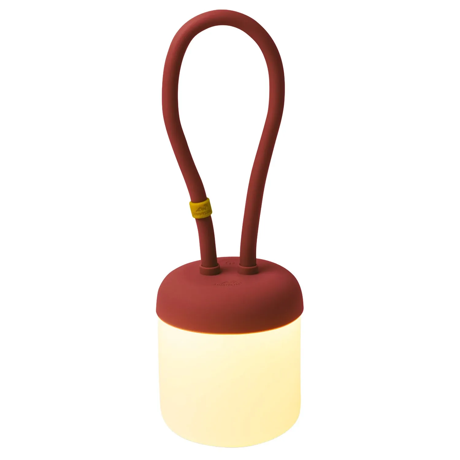 Campinglaterne Floppy aus Silikon, rot