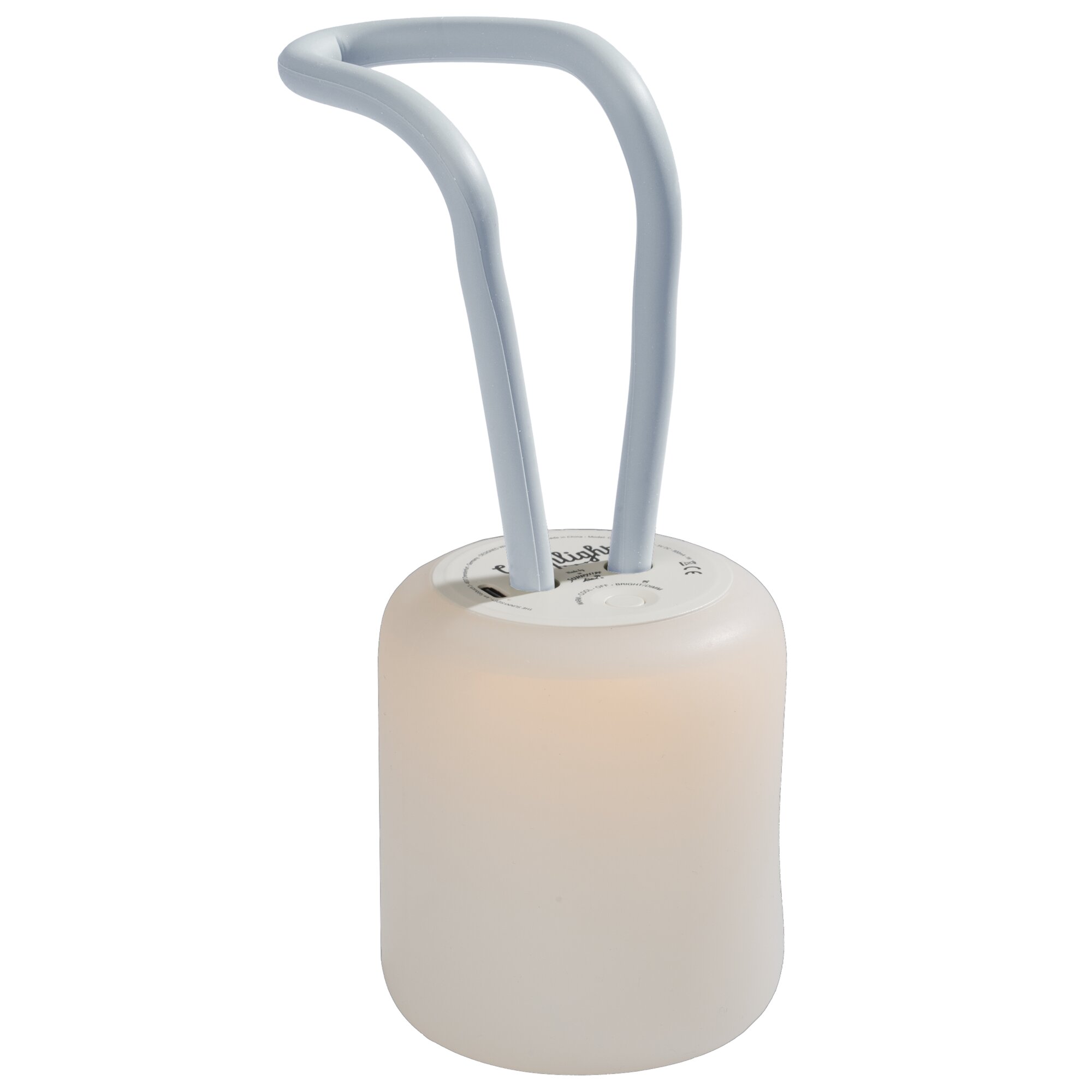 Campinglaterne aus Silikon, hellblau