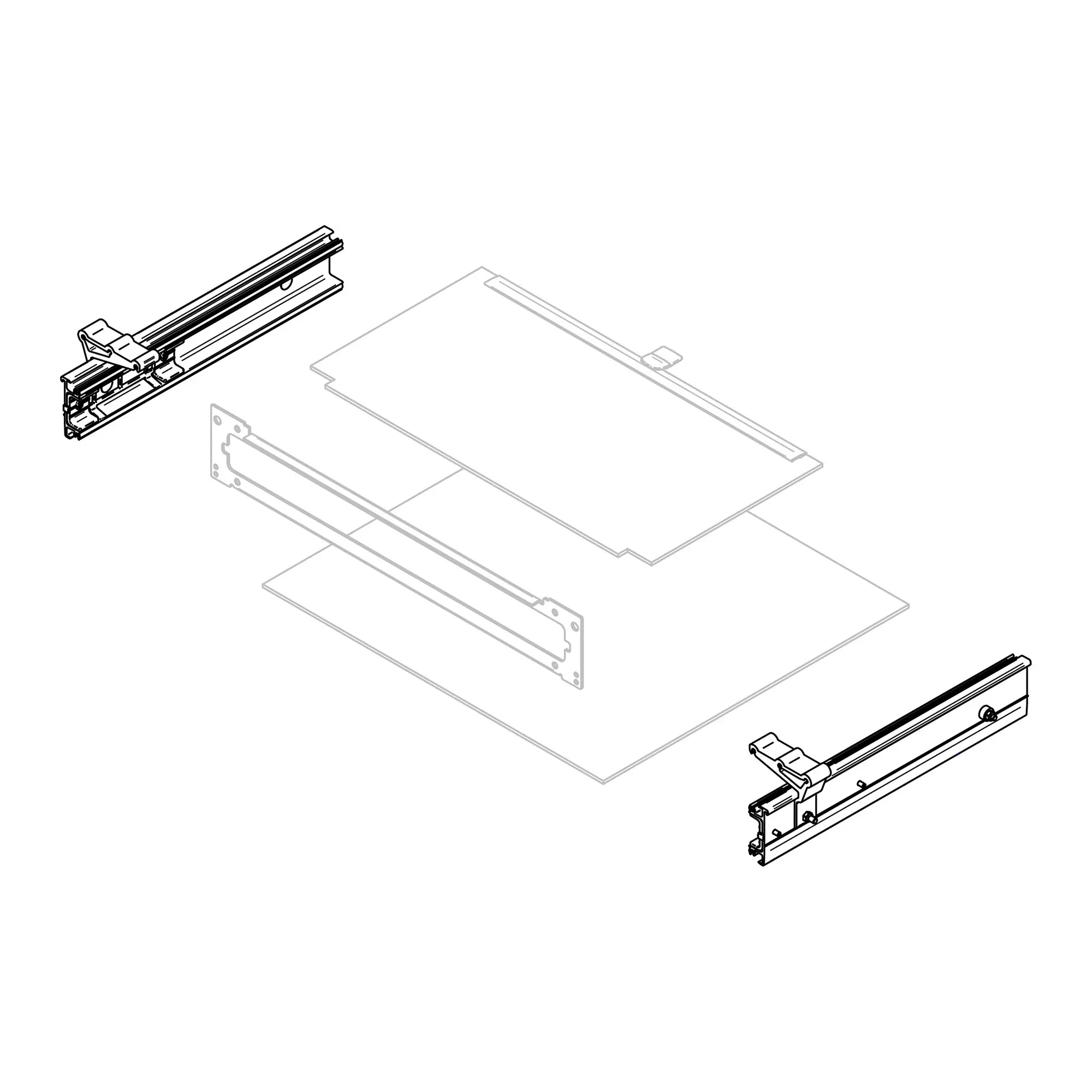 Montagerahmen Thule Slide-Out V19 Crafter 400