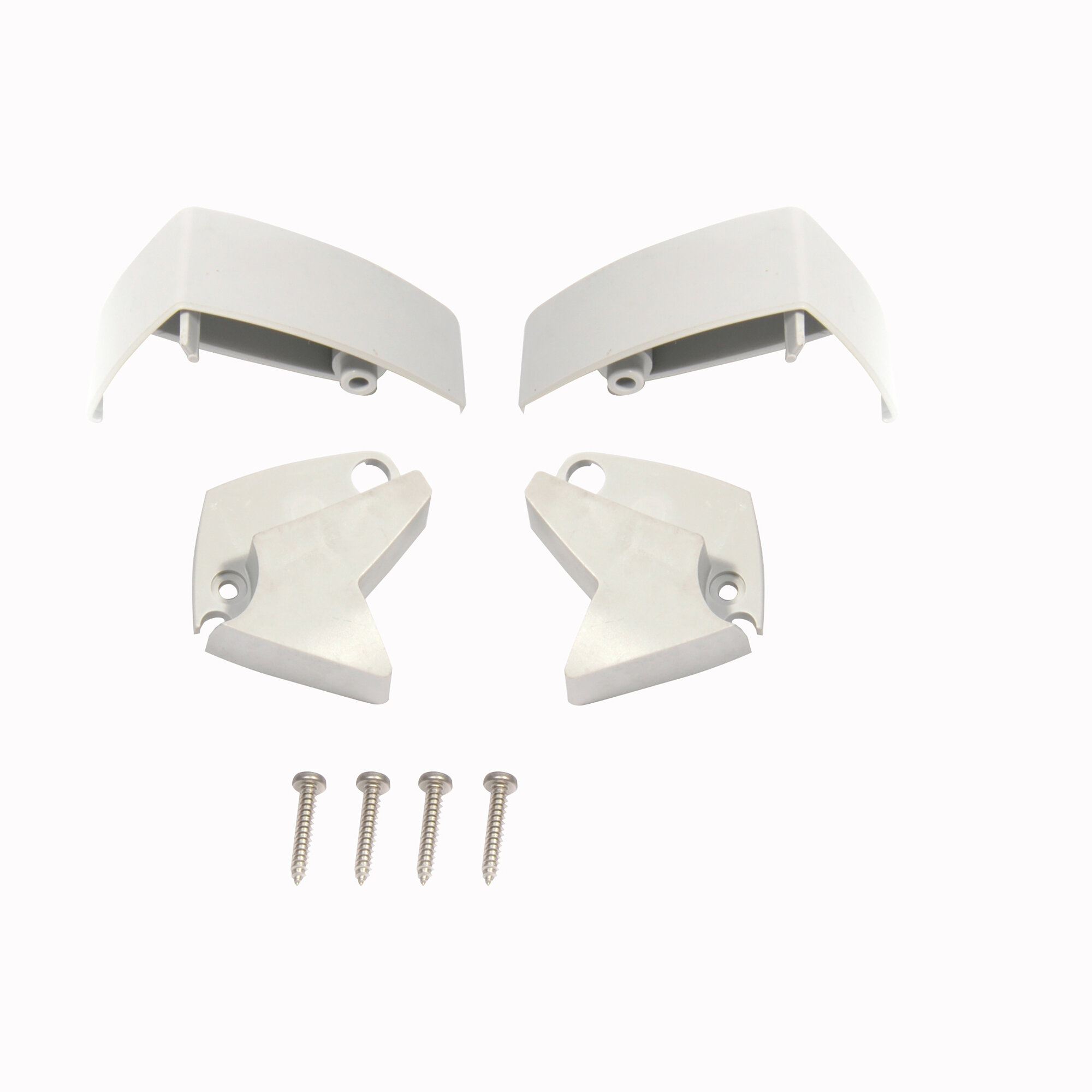 Front Panel End Caps, Set Left and Right for TO 5102, grey