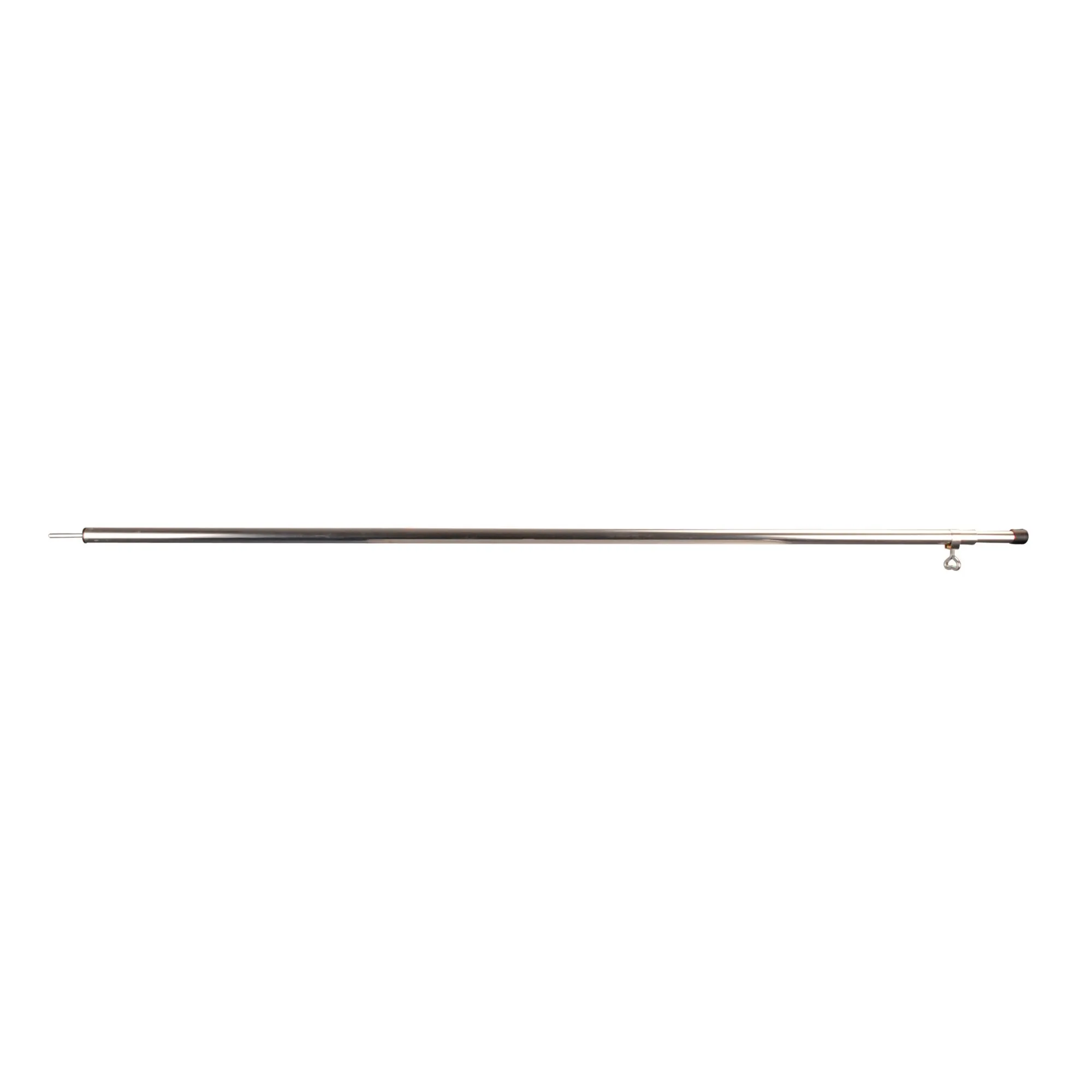 Variable Stahl-Aufstellstange mit Teleskoprohr, schwarzer Endkappe und Öse, Länge bis 200 cm, Durchmesser 19 mm