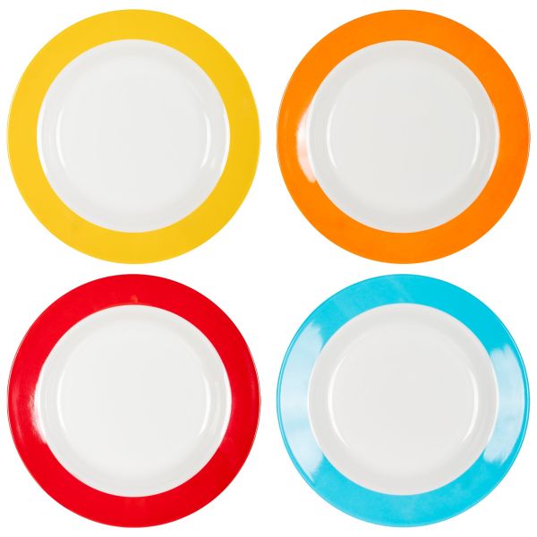 Gimex Colour Line Suppenteller, 4er-Set, Rainbow