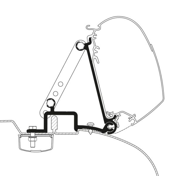 Thule Adapter für Fiat Ducato Bj. 1994 - 2006/06 zu TO Serie 5200