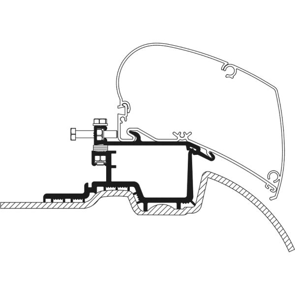 Thule adapter for Mercedes Sprinter from 04/2006 to TO Series 6 / 9