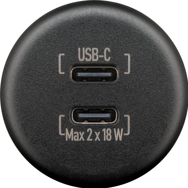 Wentronic Dualer Einbaucharger USB-C