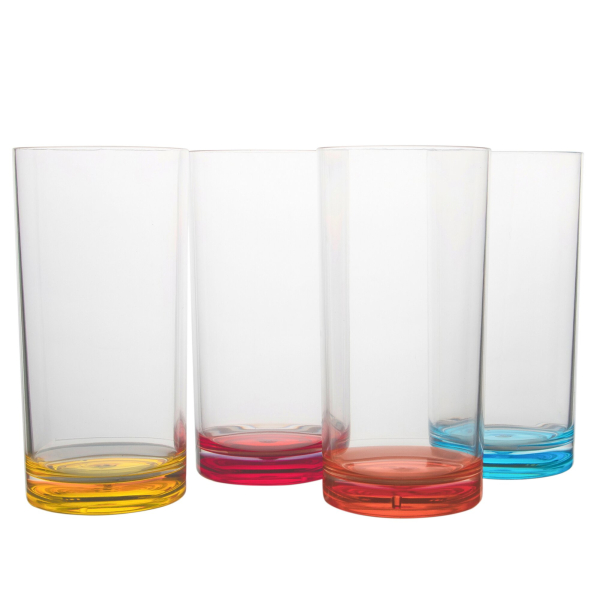 Gimex Trinkgläser Longdrink Rainbow