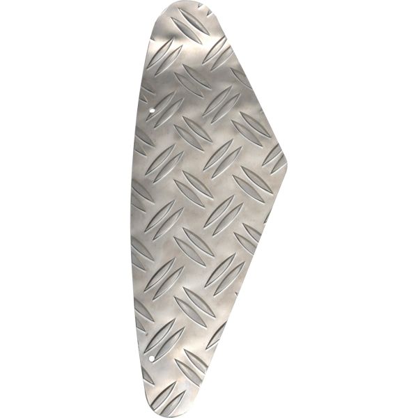 Hard stone tread plate set for bumper Fiat Ducato from model year 05/2014, anodized silver aluminium