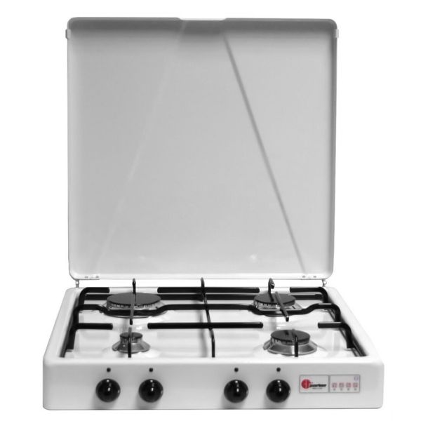 TGO 4-burner gas hob with safety pilot white