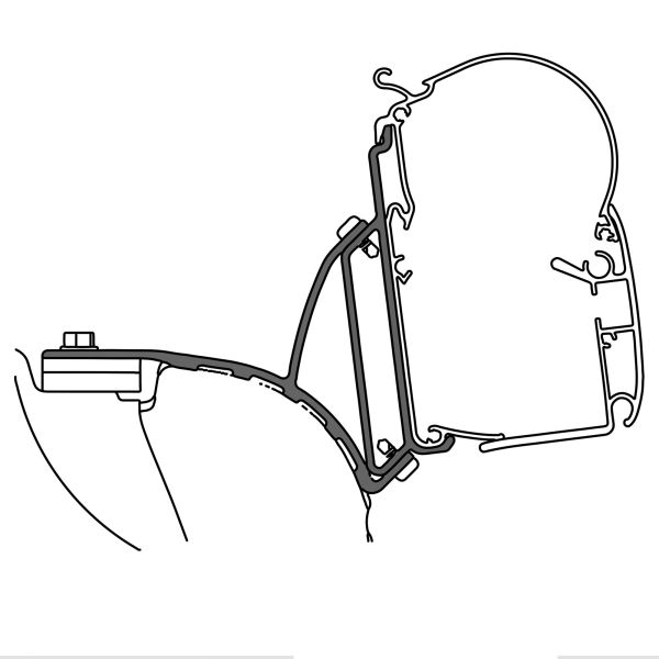 Dometic Adapter für VW T5 / T6 Multivan für Markisen PW 1100