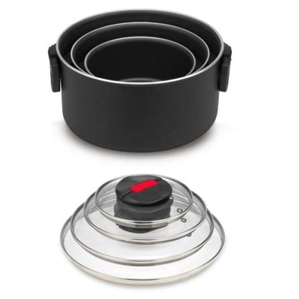 Ballarini Click & Cook Kochtopf mit Glasdeckel S 16 cm