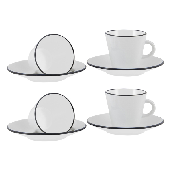 Gimex Espressoset Linea Line schwarz
