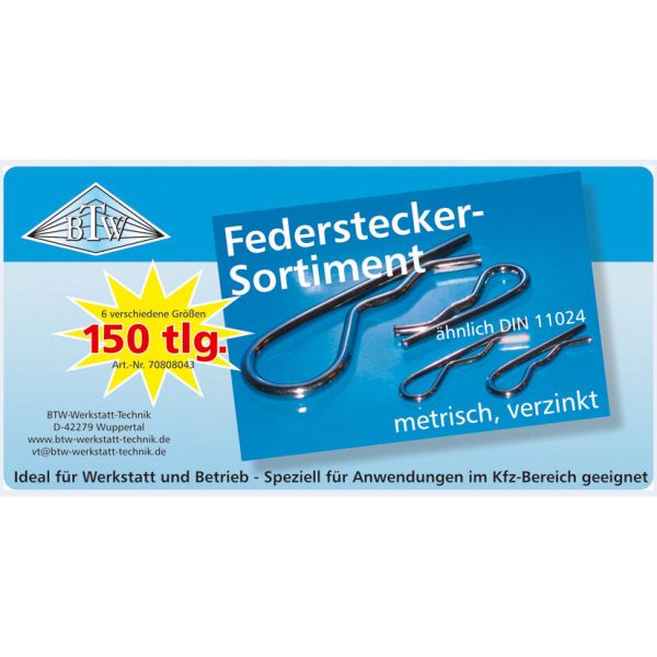 BTW Federstecker-Sortiment 150-tlg.