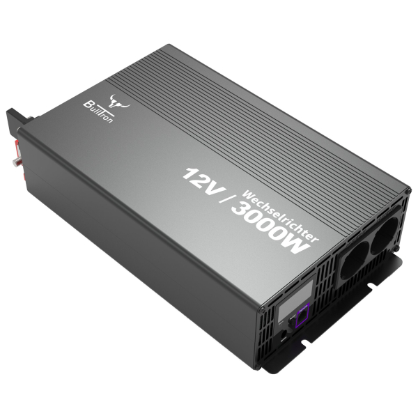 Wechselrichter mit Doppelsteckdose und Display 3000 W