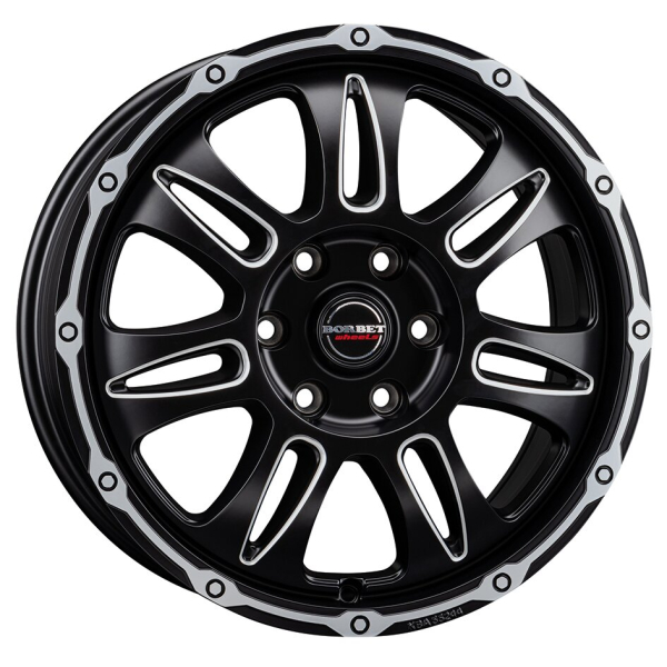 Borbet CW8 18" MB Sprinter ab Bj. 04/2006 Aluminiumfelge – Black Rim Window Polished Matt
