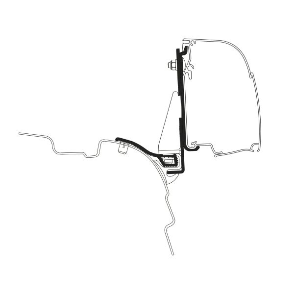 Thule Adapter VW T5 / T6 kurzer Radstand mit Reimo Multi Rail für 4200