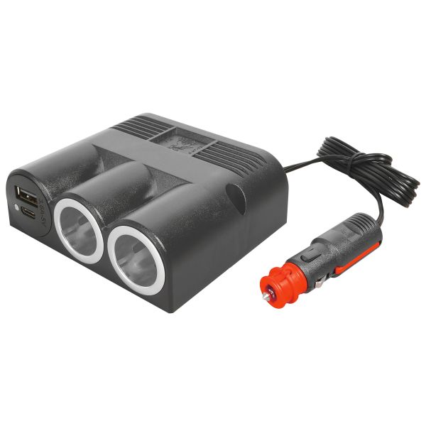 Pro Car Aufbau-Dreifachverlängerung USB-A, USB-C und Power