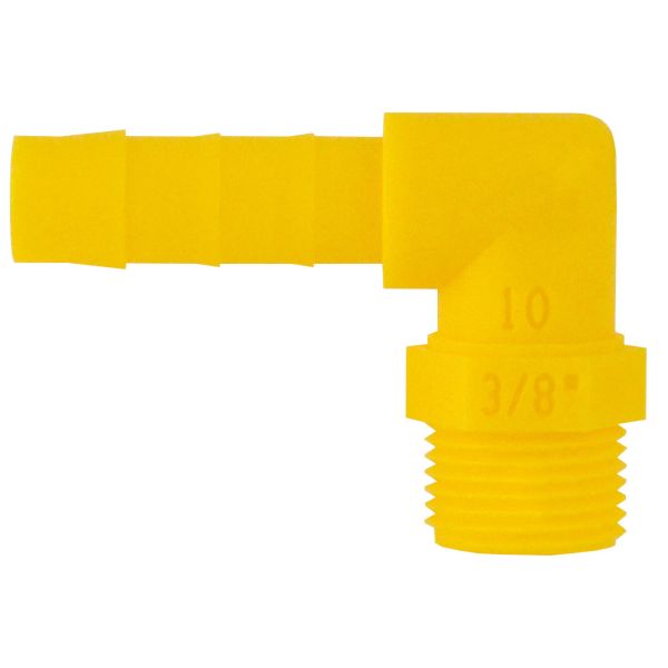 Lilie angled screw-in spout 3/8" x 12 mm, 5 pcs SB-packed yellow