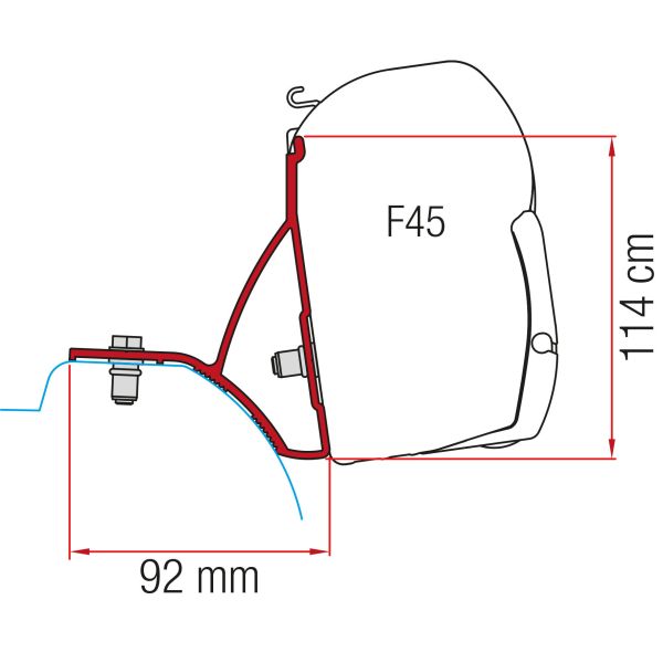 Fiamma Markisenadapter F45 Kit Renault Trafic ab 2015