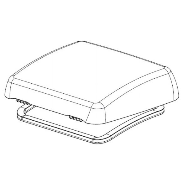 Dometic Glas komplett mit Scharnierstiften