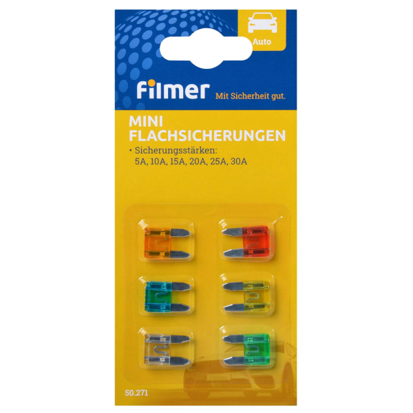 Flachsicherungs-Set 6-teilig Mini