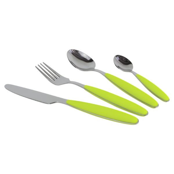 Gimex Grey Line 16-piece cutlery set, lime