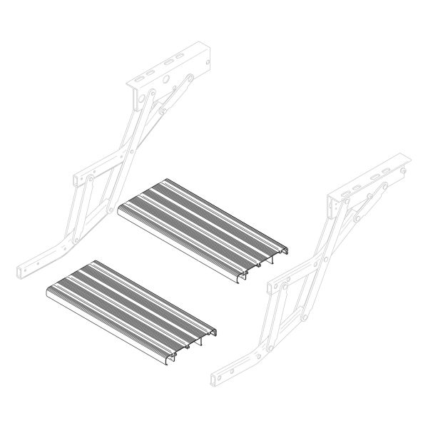 Thule Ersatz Trittbrett komplett für Thule Double Step 12V 440 Alu – 2 Stück