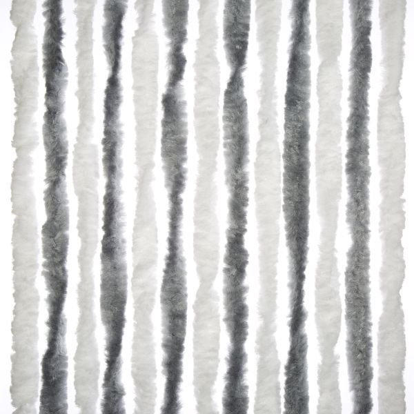 Brunner Chenille Flauschvorhang 56 x 175 cm grau/weiß