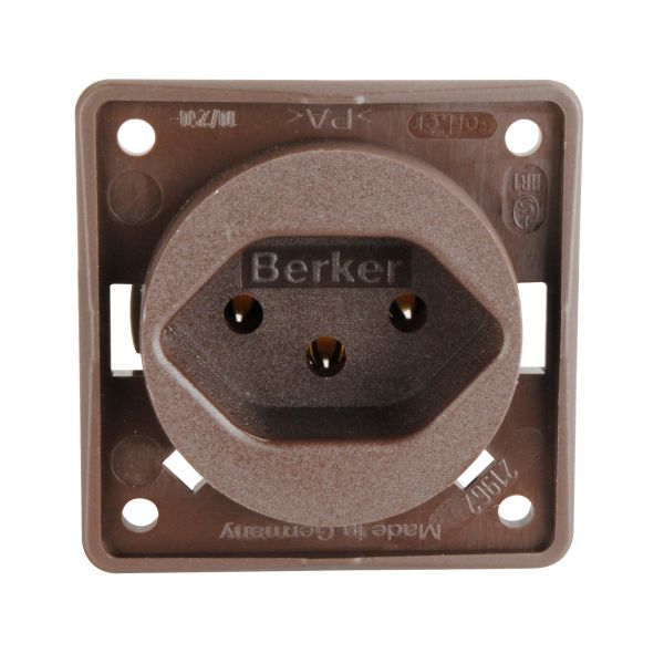 Berker Integro socket outlet Switzerland brown matt, SB-packed