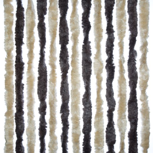 Brunner Chenille Flauschvorhang 56 x 175 cm dunkelbraun/beige